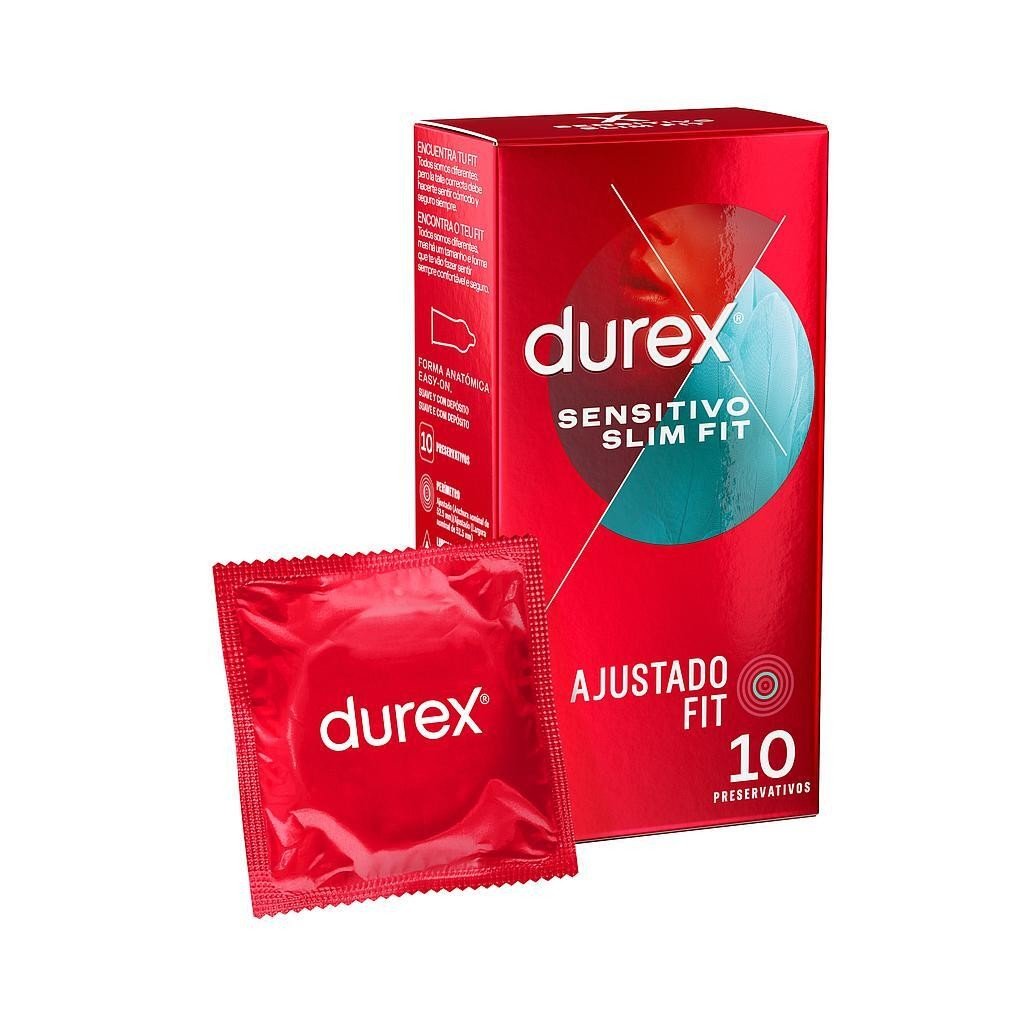 CAIXA COM 10 PRESERVATIVOS SENSITIVO SLIM FIT DUREX - Image 2