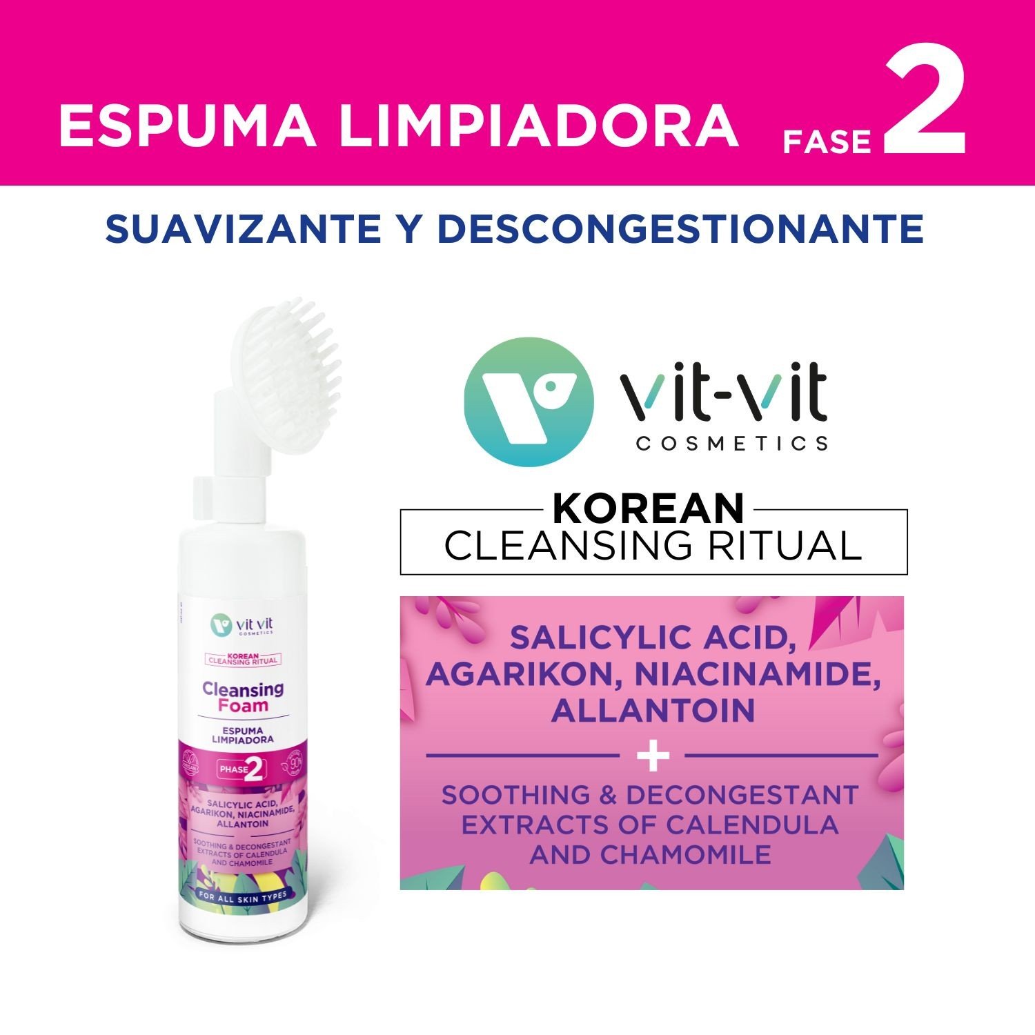 ESPUMA DE LIMPEZA KOREAN BEAUTY NOURISHING AND CLEANSER BALM VIT VIT COSMETICS 150ML - Image 3