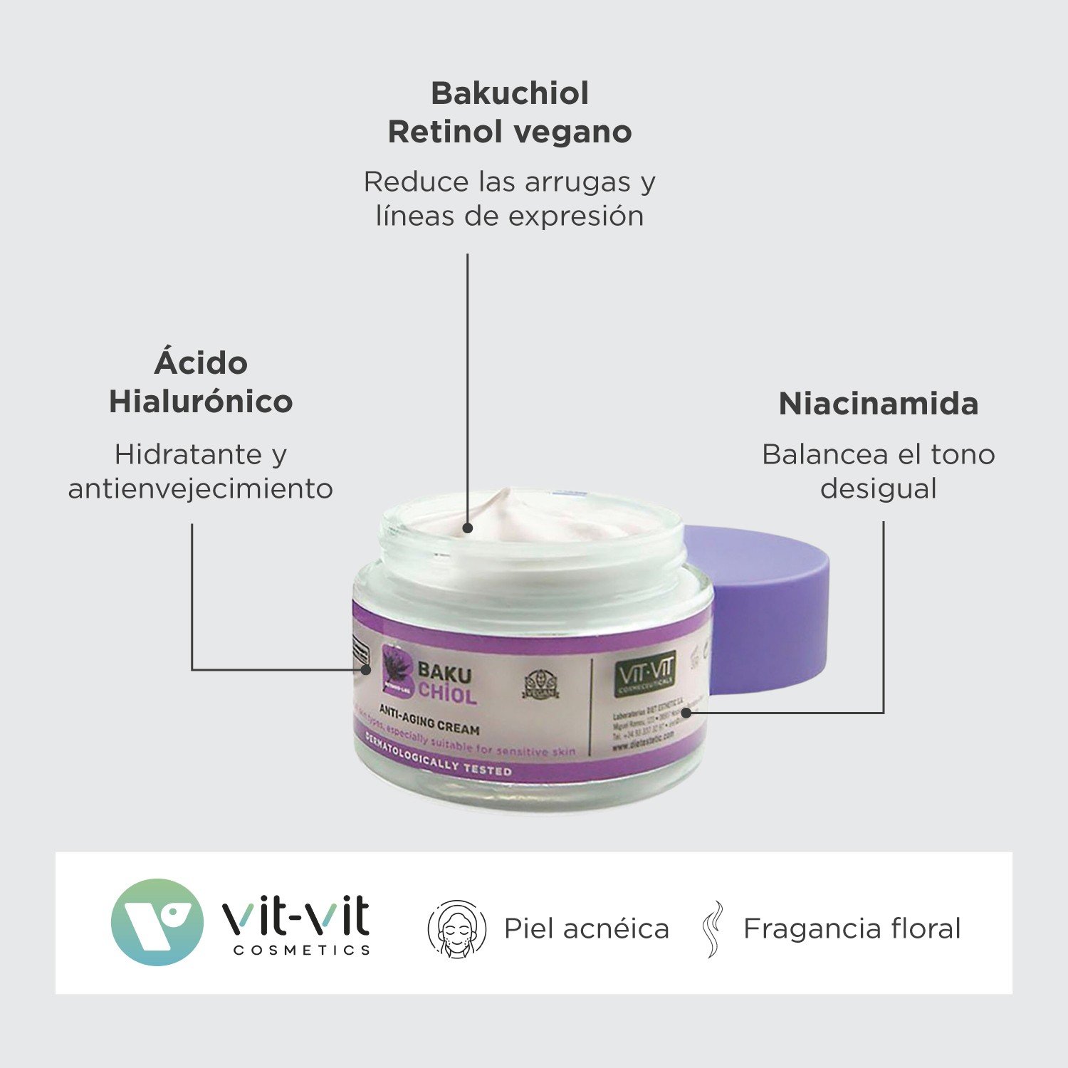 CREME DIÁRIO BAKUCHIOL ANTI-AGING VIT VIT COSMETICS 50ML - Image 5
