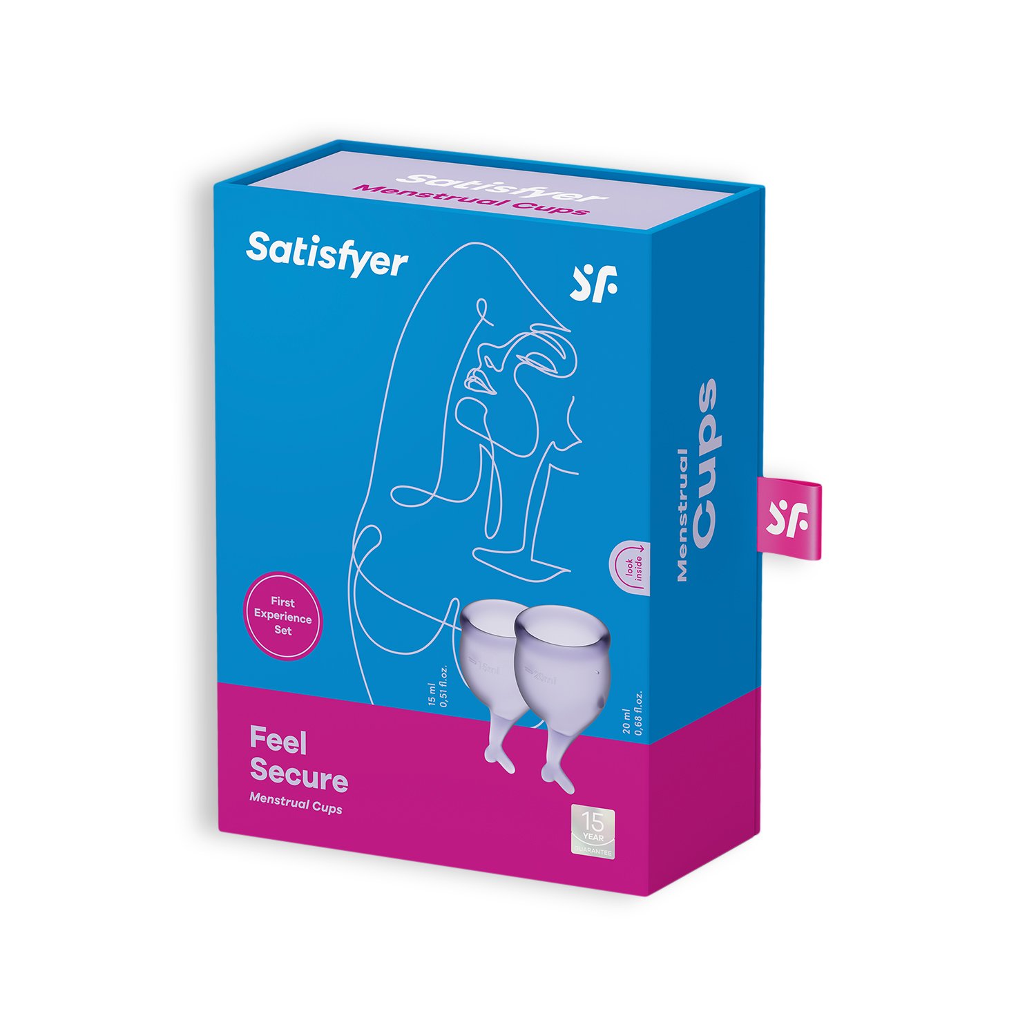 CONJUNTO DE 2 COPOS MENSTRUAIS FEEL SECURE SATISFYER LILÁS - Image 2