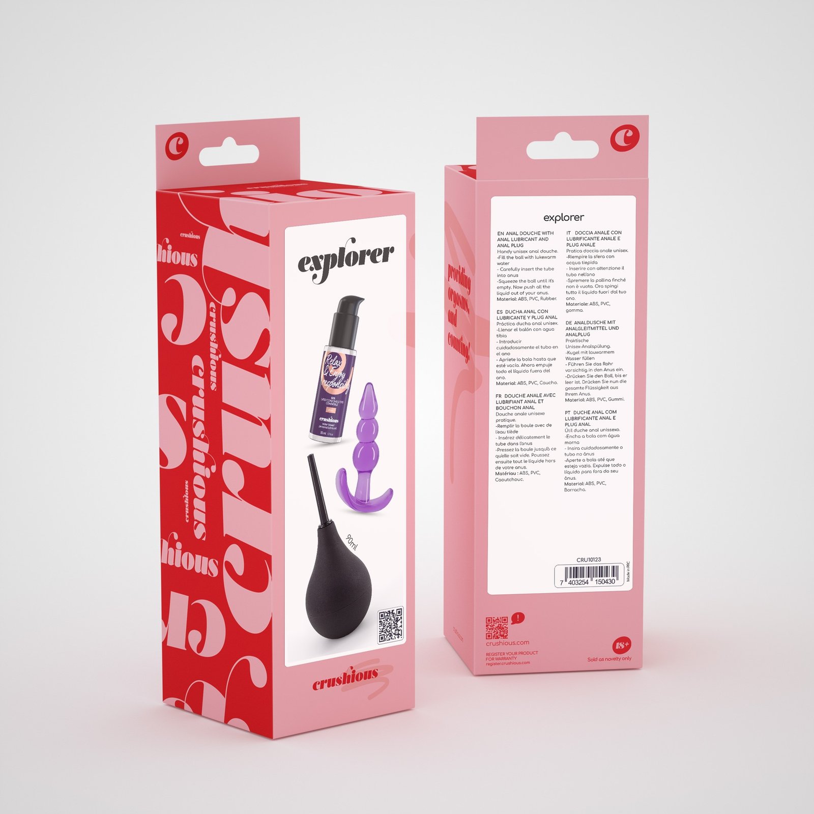 EXPLORER DUCHE ANAL 90ML COM LUBRIFICANTE ANAL 50ML E PLUG THE PLUNGER CRUSHIOUS - Image 2