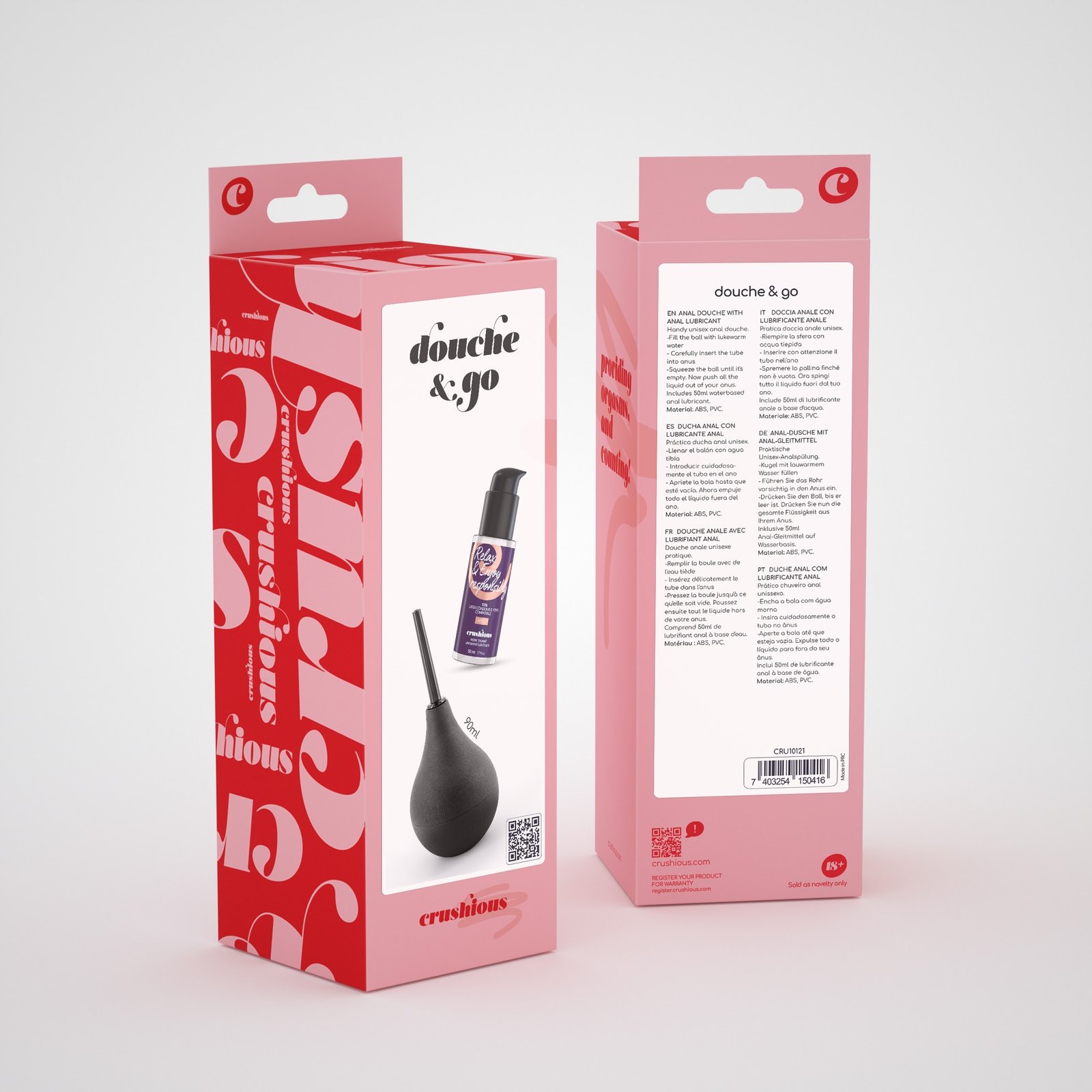 DOUCHE & GO DUCHE ANAL 90ML COM LUBRIFICANTE ANAL 50ML CRUSHIOUS - Image 2