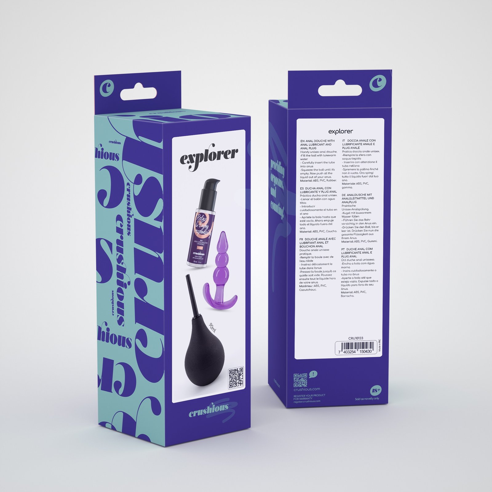 EXPLORER DUCHE ANAL 90ML COM LUBRIFICANTE ANAL 50ML E PLUG THE PLUNGER CRUSHIOUS - Image 11