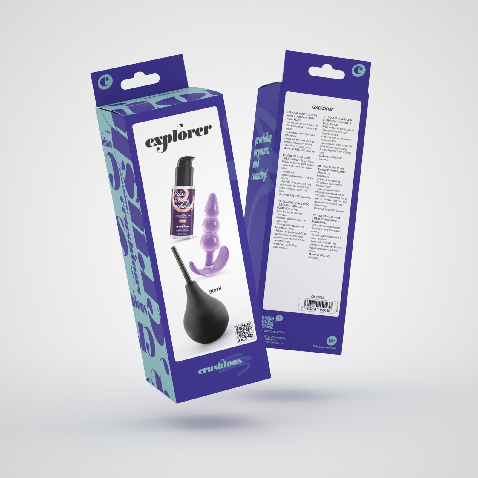 EXPLORER DUCHE ANAL 90ML COM LUBRIFICANTE ANAL 50ML E PLUG THE PLUNGER CRUSHIOUS - Image 15
